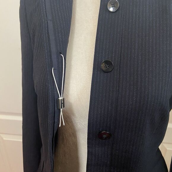 NEW Hugo Boss Jasyma Blazer Navy Blue Striped Size 2 - Picture 4 of 13